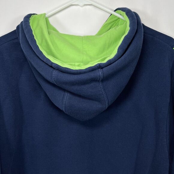 Seattle Seahawks Fanatics Hoodie Mens Size Medium Blue Green Fleece NFL Pullover - Picture 11 of 12